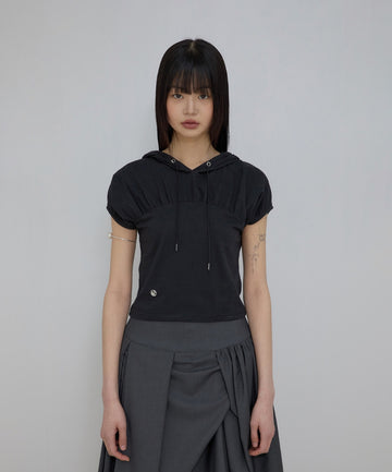 Kaya Shirred Hoodie